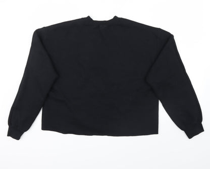 River Island Womens Black   Pullover Jumper Size S  - print on front