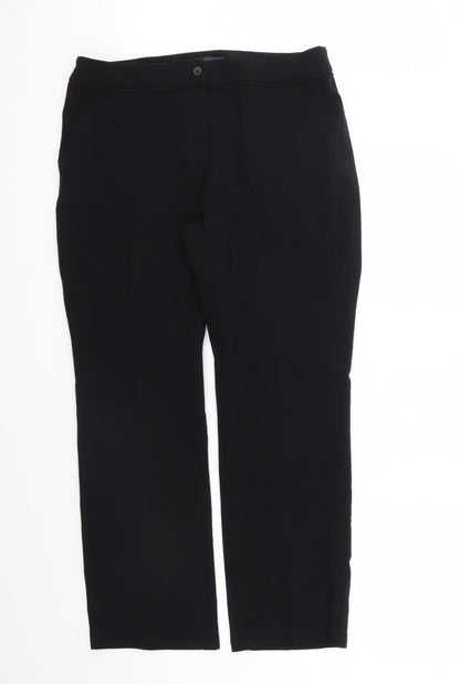 M&S Womens Black   Trousers  Size 14 L28 in