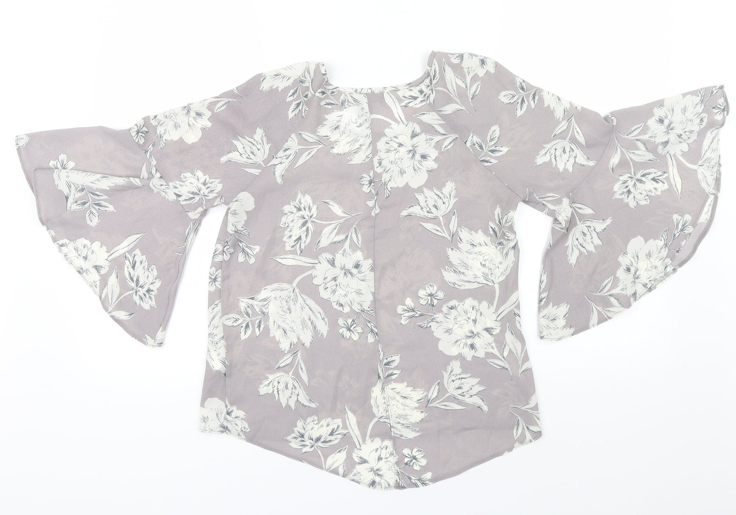 Womens UK Size 4 Atmosphere Grey Basic Blouse