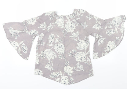 Womens UK Size 4 Atmosphere Grey Basic Blouse