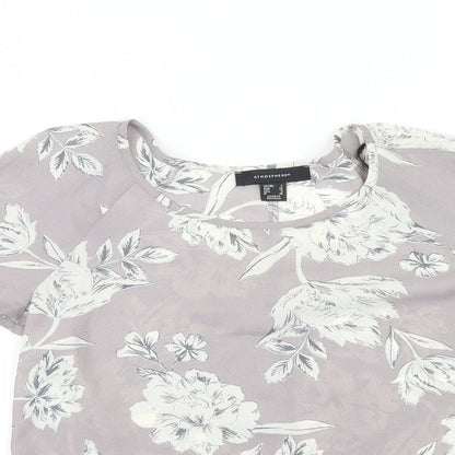 Womens UK Size 4 Atmosphere Grey Basic Blouse