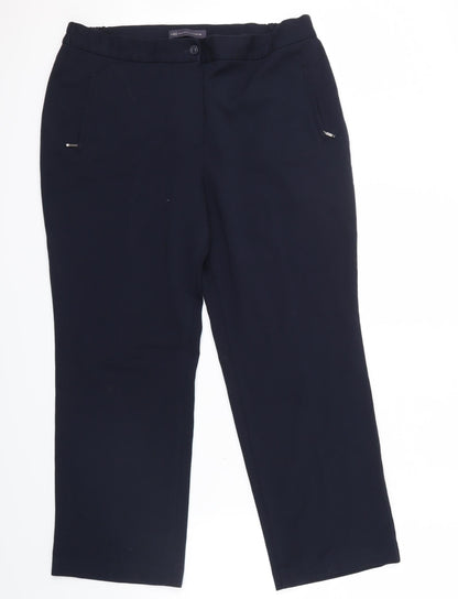 M&S Womens Blue   Trousers  Size 14 L26.5 in