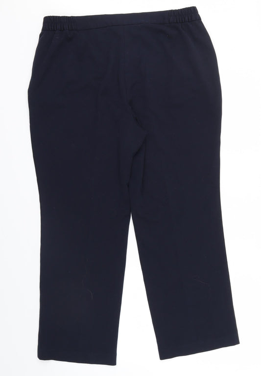 M&S Womens Blue   Trousers  Size 14 L26.5 in