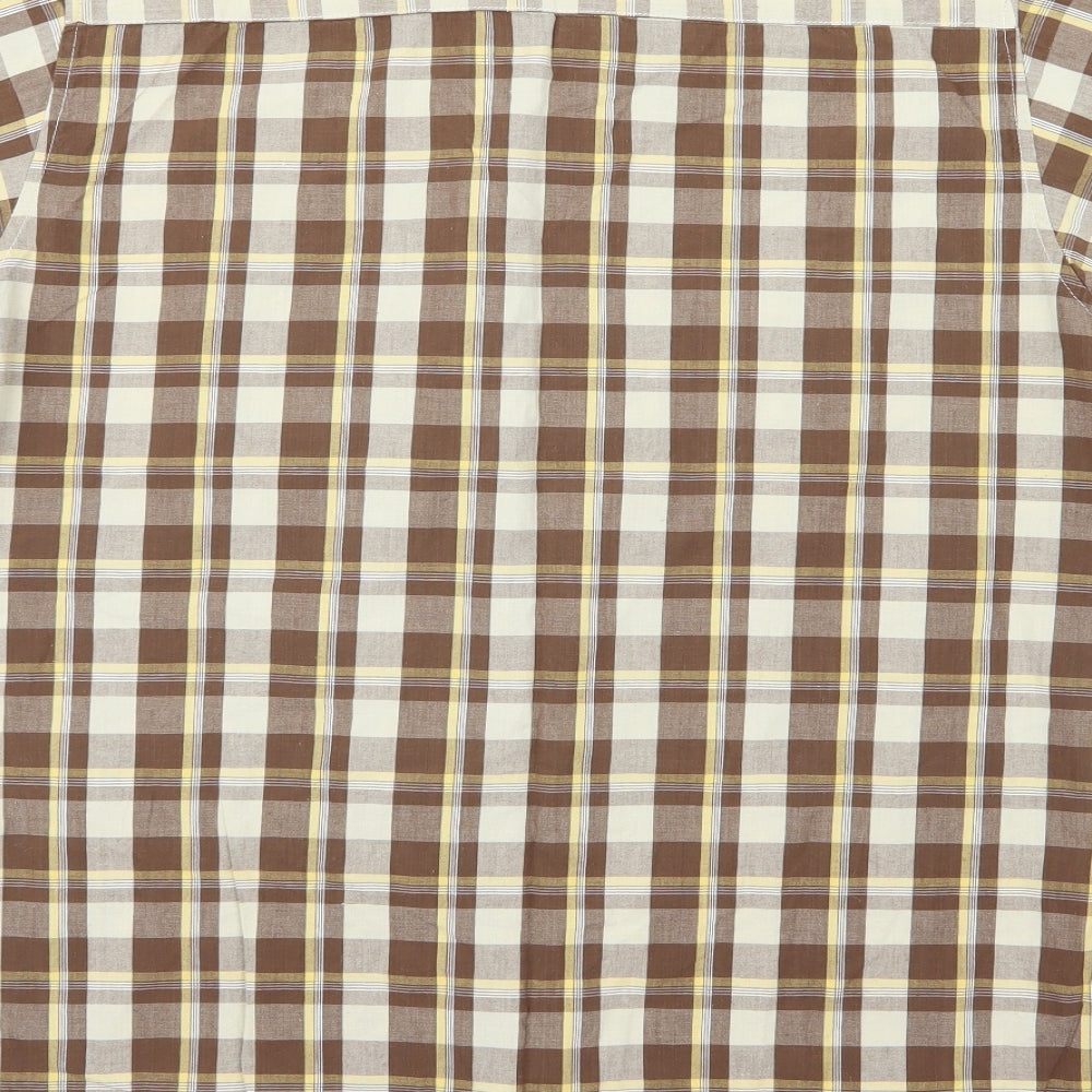Mens UK Size M Chums Brown  Button-Up Short Sleeve Casual Shirt