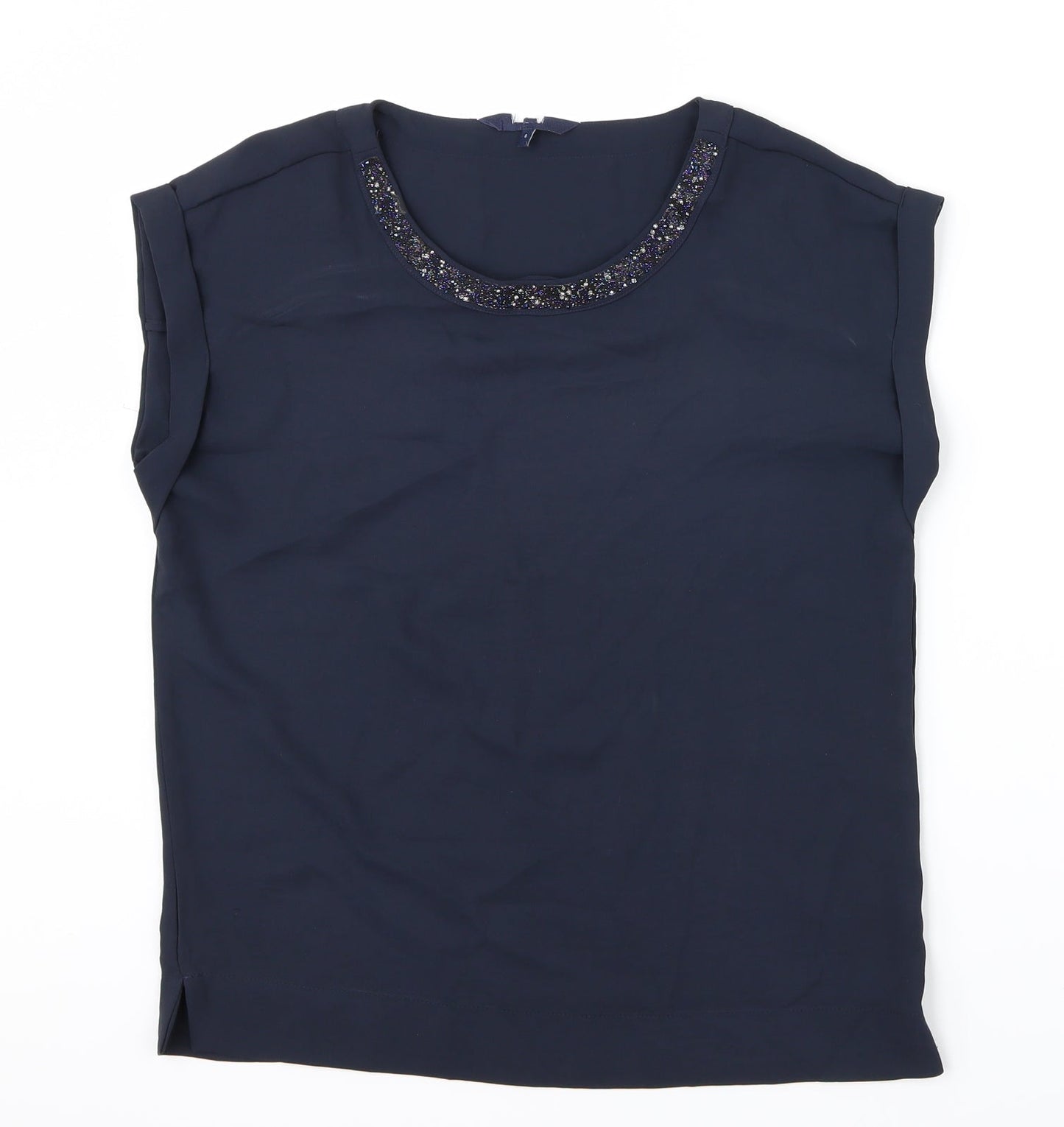 Womens UK Size 6 Preworn Blue Basic Blouse