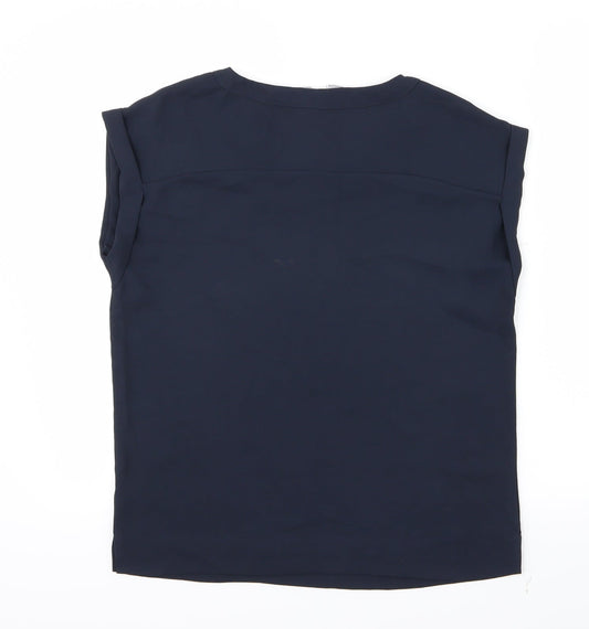 Womens UK Size 6 Preworn Blue Basic Blouse