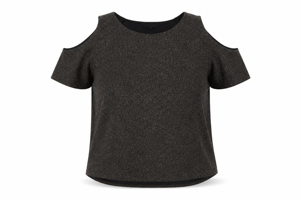 Womens UK Size 12 New Look Gold Basic T-Shirt