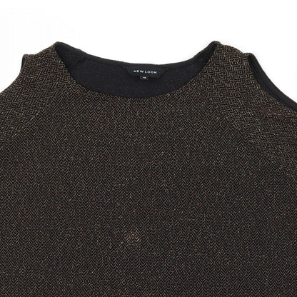 Womens UK Size 12 New Look Gold Basic T-Shirt