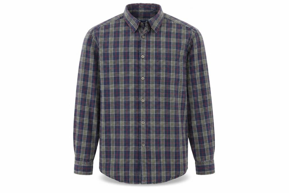 Mens UK Size M IZOD Blue  Button-Up Long Sleeve Casual Shirt