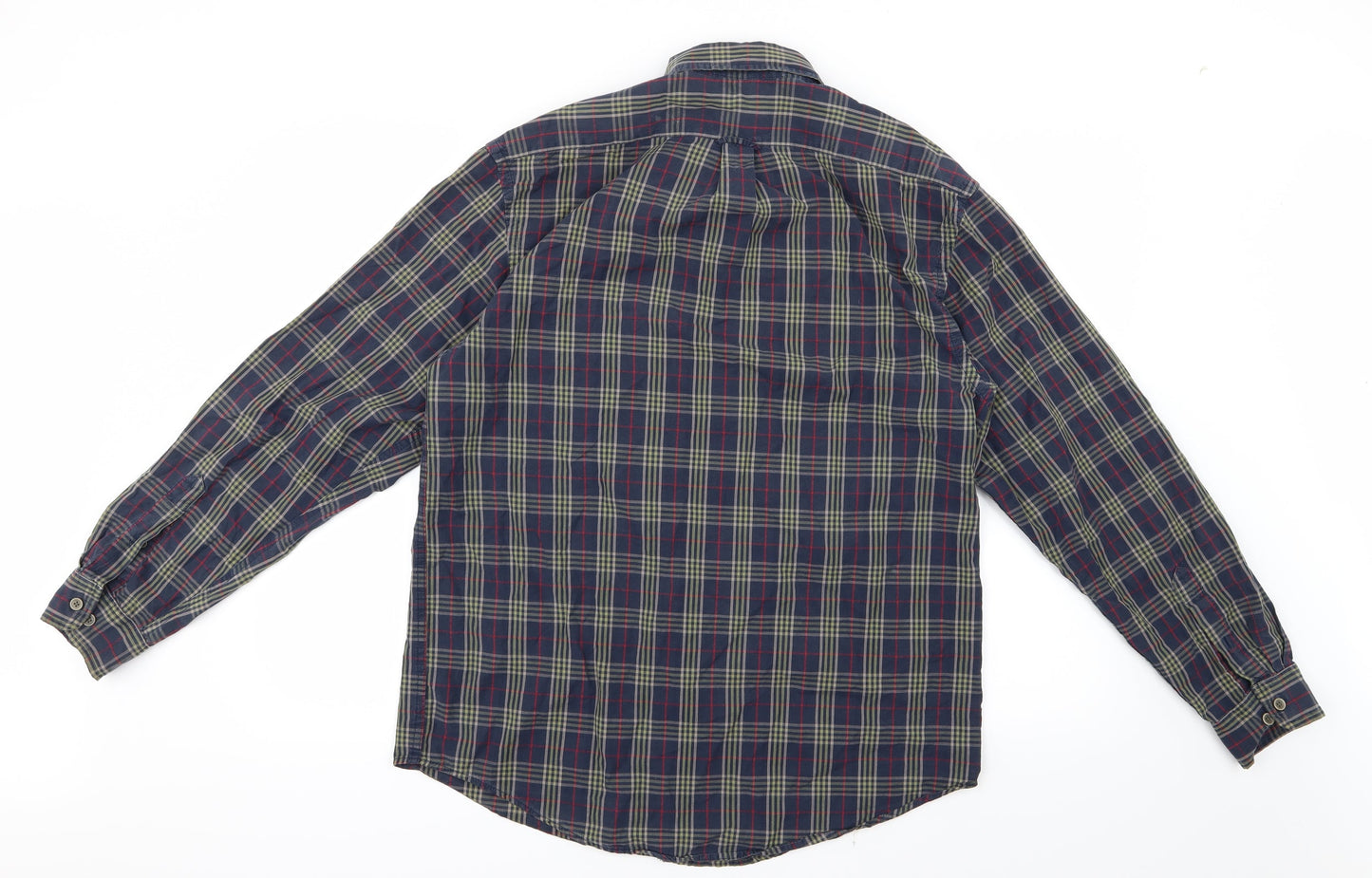Mens UK Size M IZOD Blue  Button-Up Long Sleeve Casual Shirt