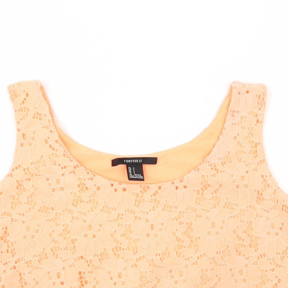 FOREVER 21 Womens Orange   Cropped T-Shirt Size S