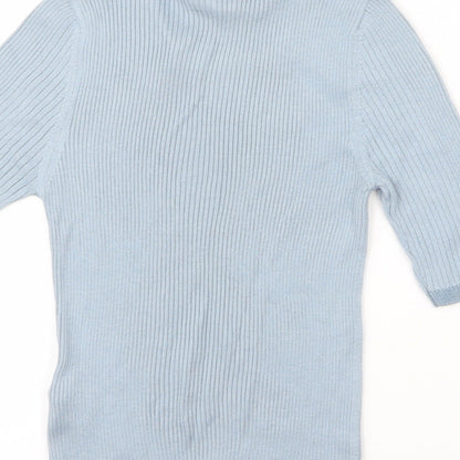 Topshop Womens Blue   Cropped T-Shirt Size 8