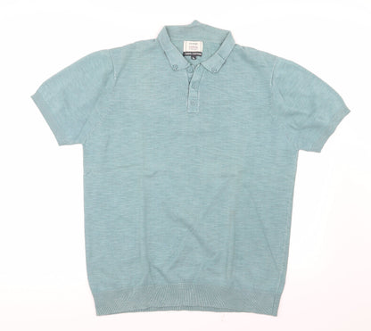 George Mens Green  Knit  Polo Size L