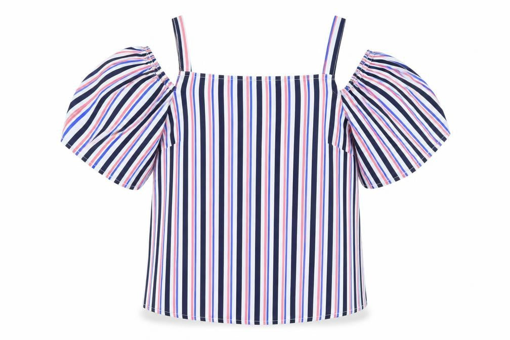 Womens UK Size 10 Papaya Blue Basic Blouse