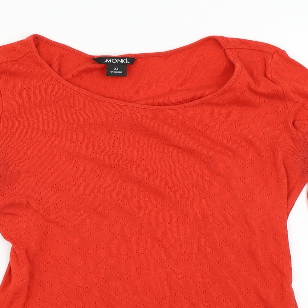 Monki Womens Red   Pullover Jumper Size XS