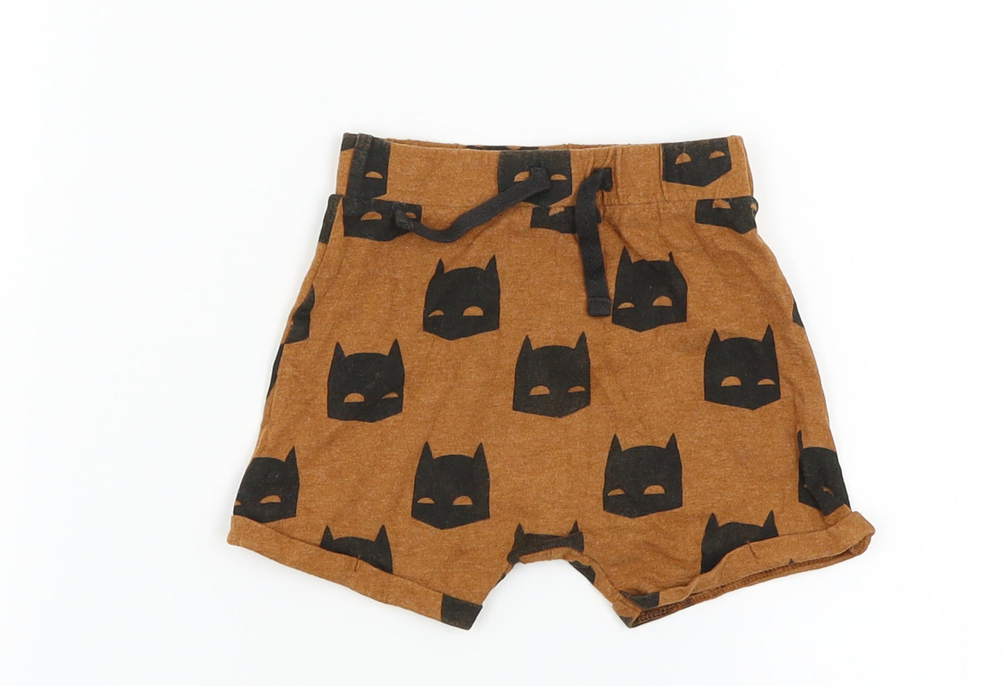 George Boys Brown   Cropped Trousers Size 6-9 Months  - Batman Shorts