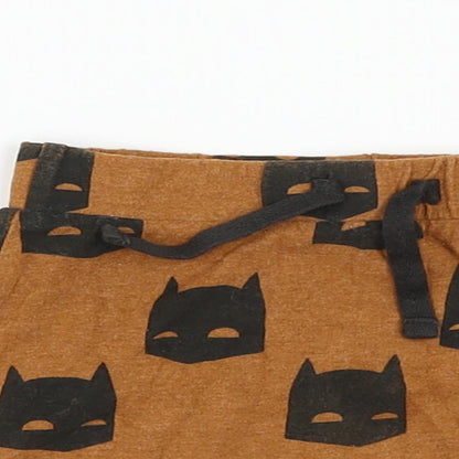 George Boys Brown   Cropped Trousers Size 6-9 Months  - Batman Shorts