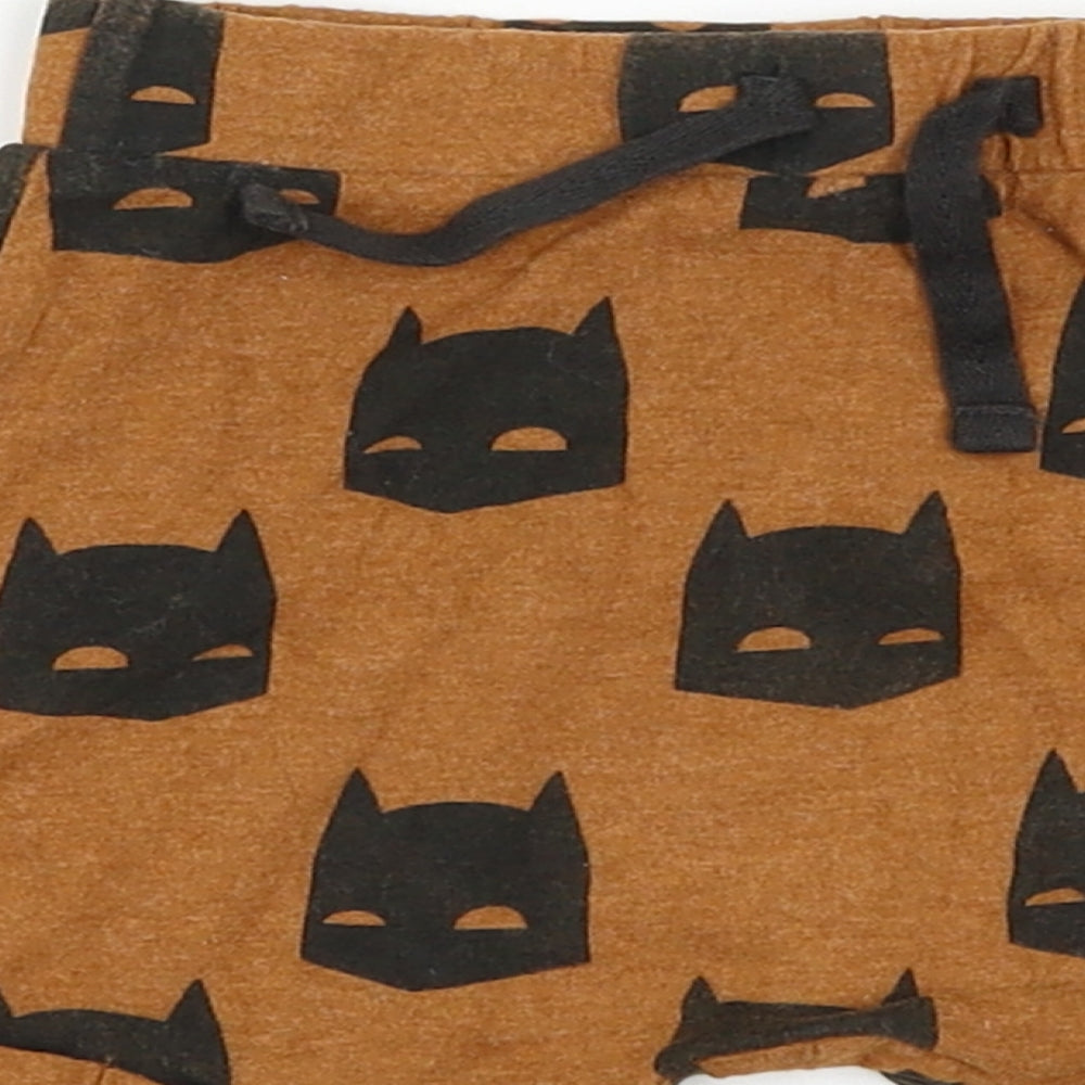 George Boys Brown   Cropped Trousers Size 6-9 Months  - Batman Shorts