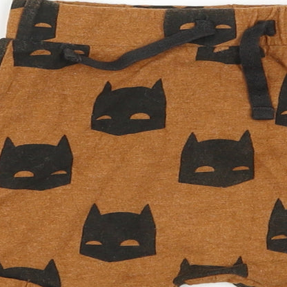 George Boys Brown   Cropped Trousers Size 6-9 Months  - Batman Shorts