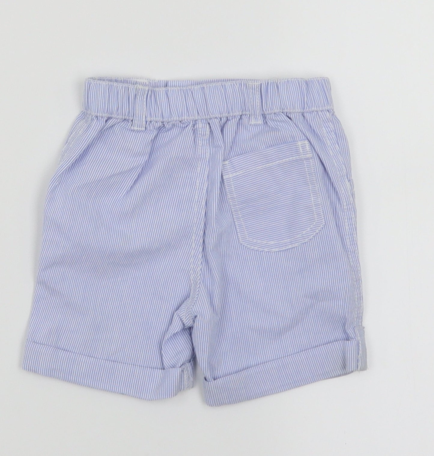 George Baby Blue Striped  Cargo Trousers Size 9-12 Months