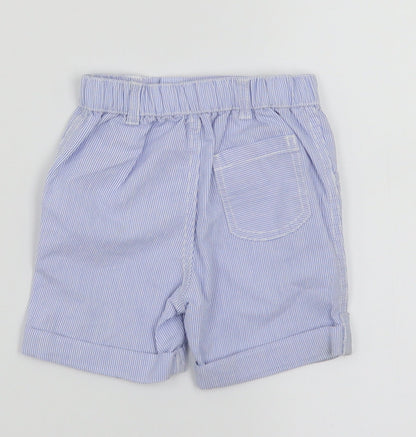 George Baby Blue Striped  Cargo Trousers Size 9-12 Months