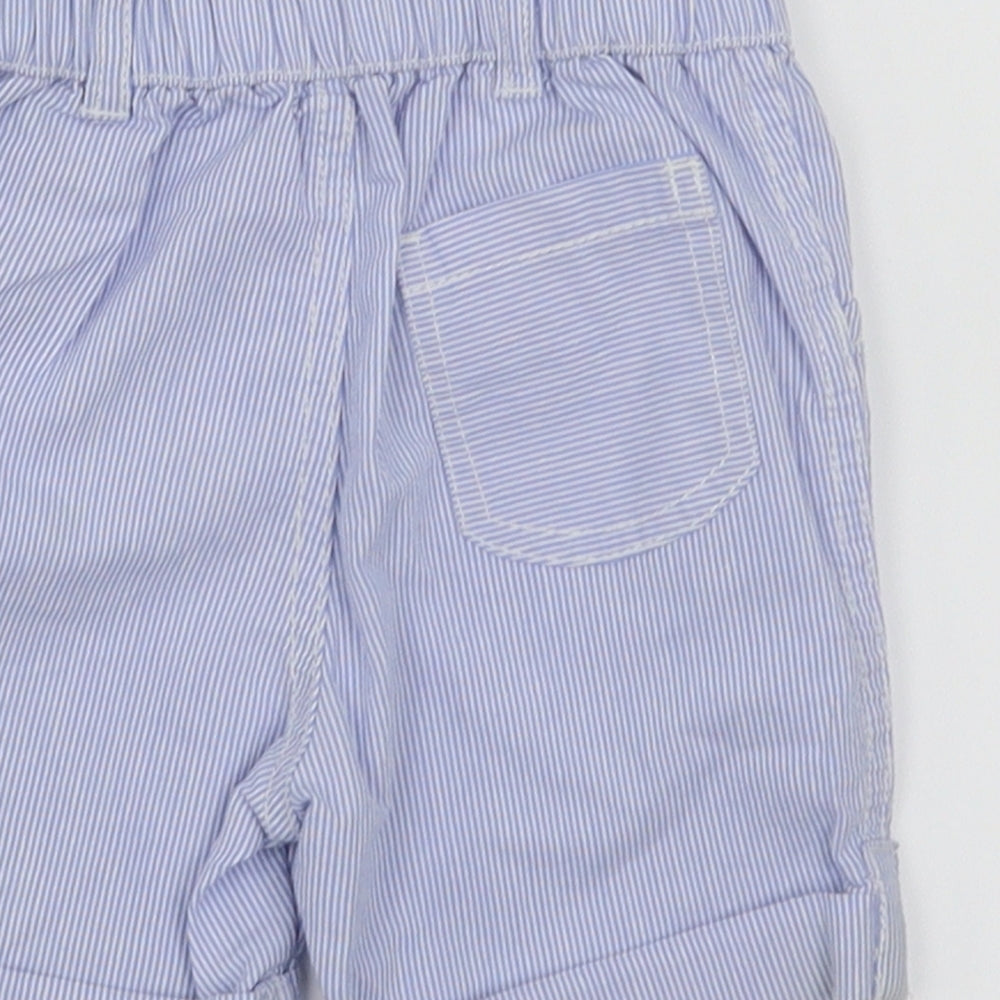 George Baby Blue Striped  Cargo Trousers Size 9-12 Months