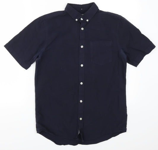 River Island Mens Blue    Button-Up Size S