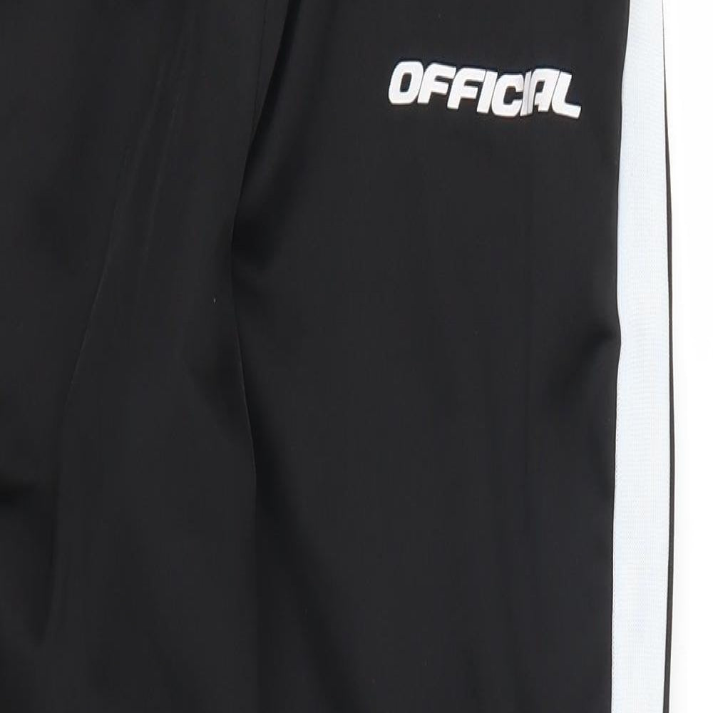 Womens UK Size S Boohoo Regular Fit Sweatpants Black Trousers