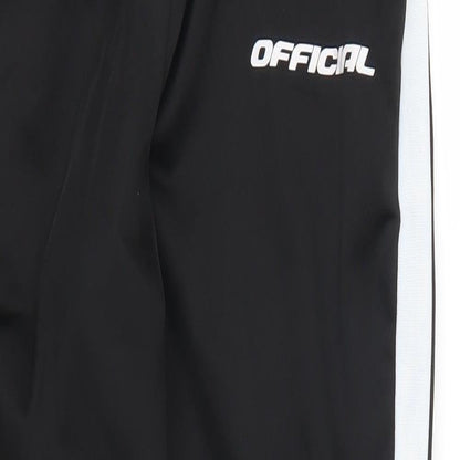 Womens UK Size S Boohoo Regular Fit Sweatpants Black Trousers