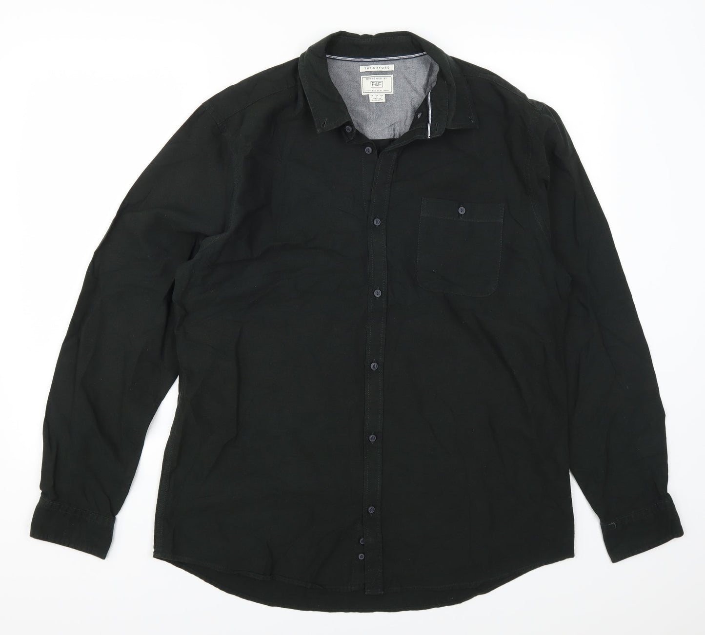 F&F Mens Green    Button-Up Size L