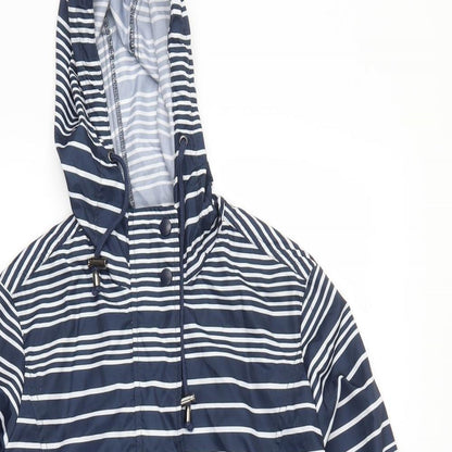 Womens UK Size 10 BHS Blue Anorak Coat