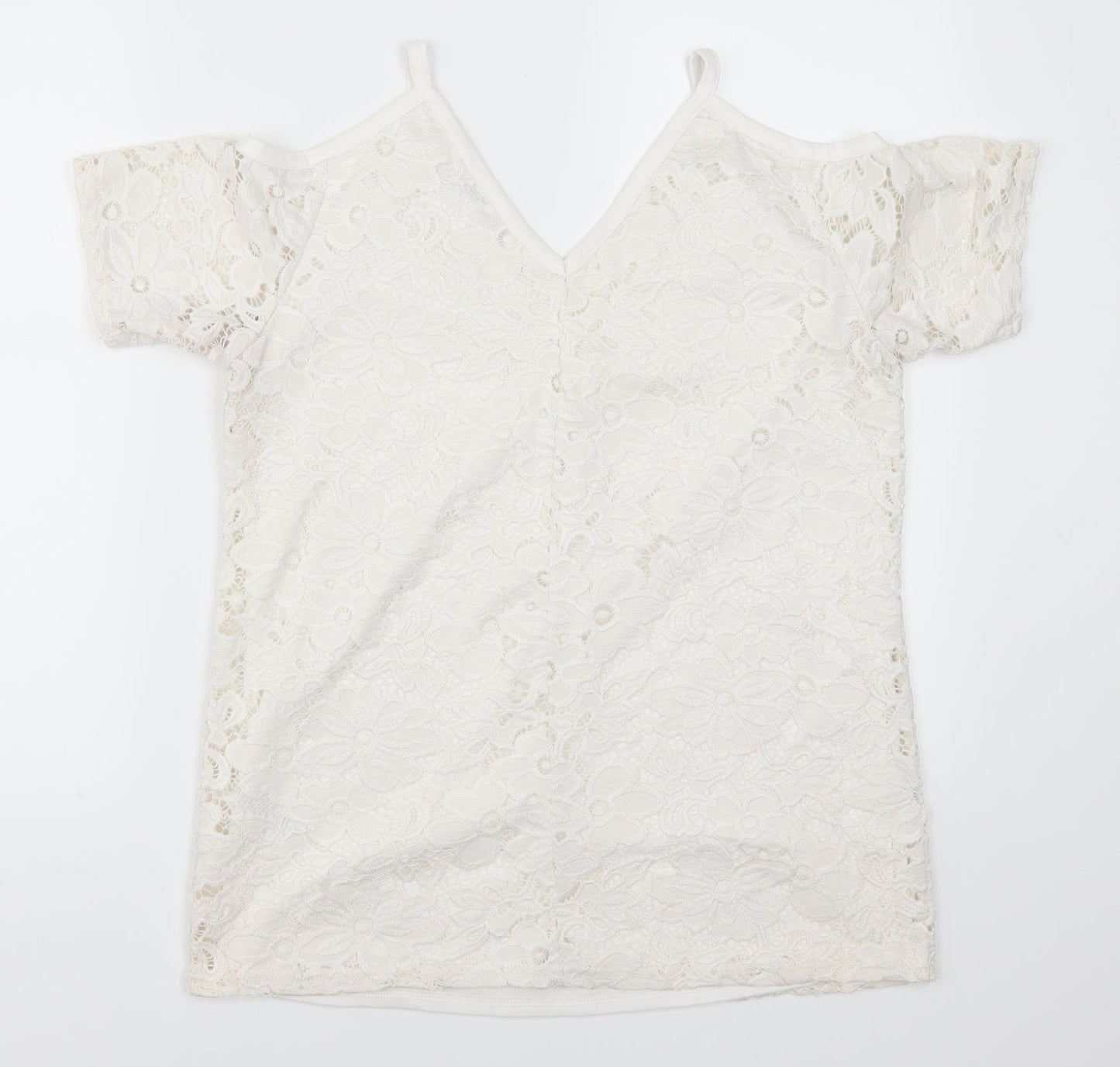 Womens UK Size 12 Very White Basic T-Shirt