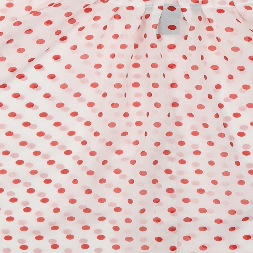 Womens UK Size 6 H&M Red Basic Button-Up