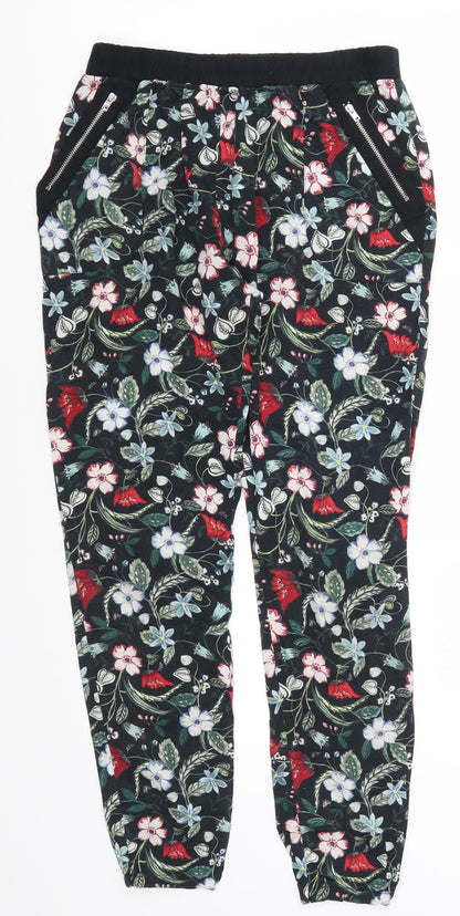 TU Womens Multicoloured Floral  Trousers  Size 8 L27 in