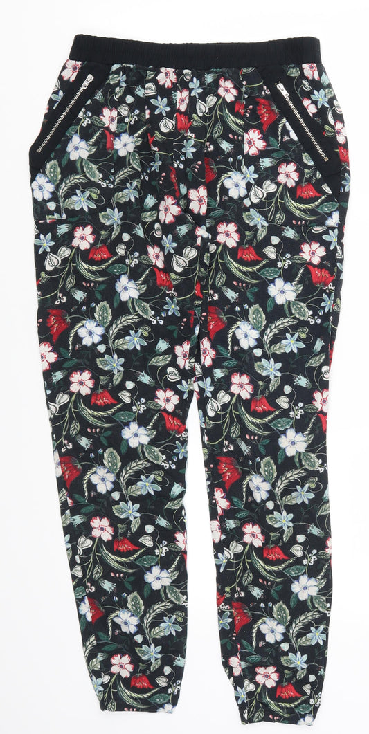 TU Womens Multicoloured Floral  Trousers  Size 8 L27 in