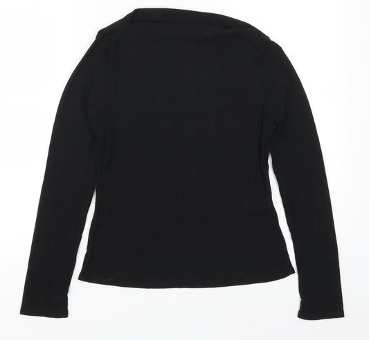 Womens UK Size 12 Boohoo Black Basic T-Shirt