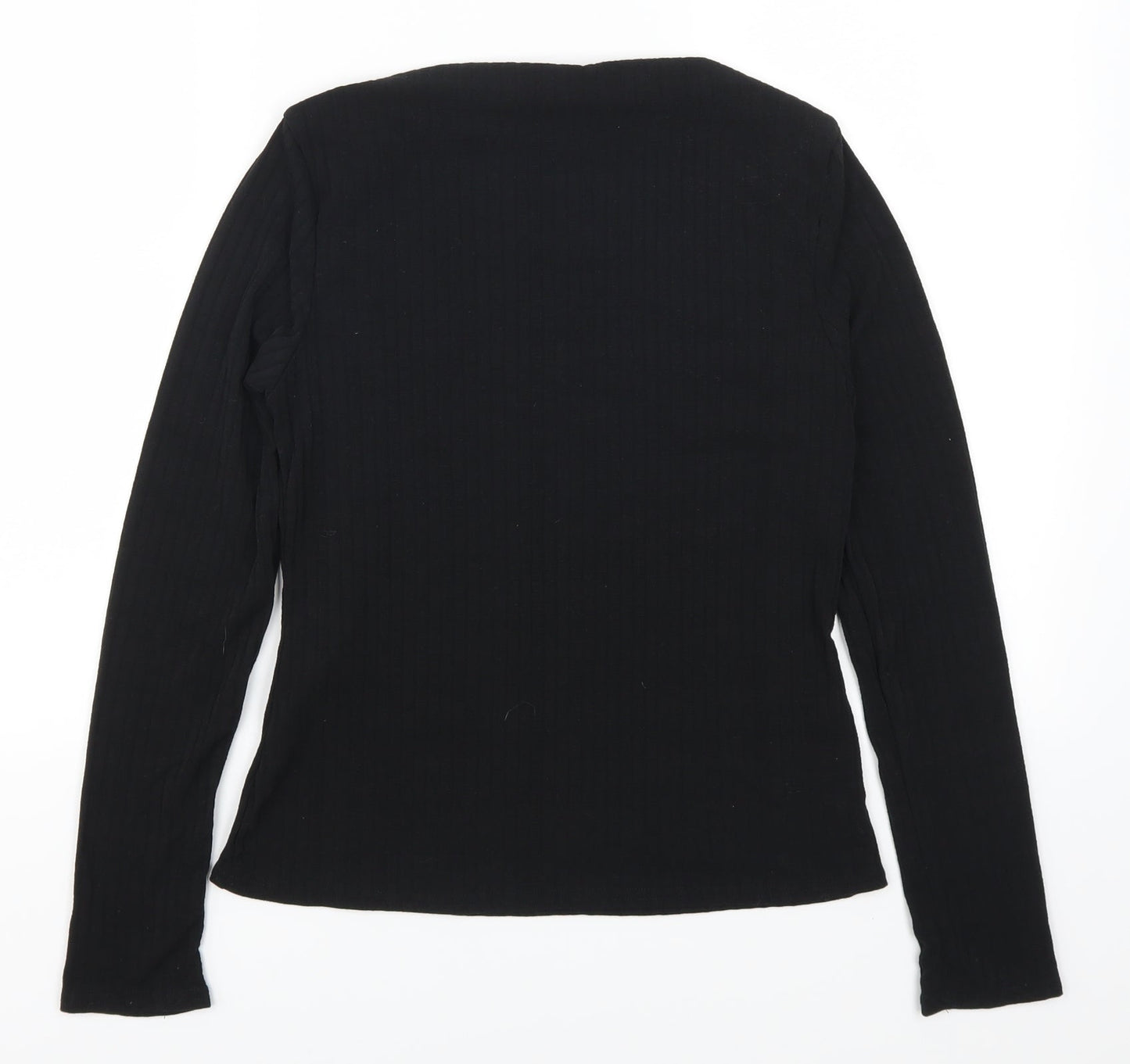 Womens UK Size 12 Boohoo Black Basic T-Shirt