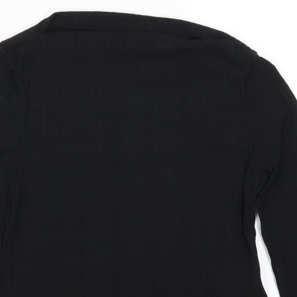 Womens UK Size 12 Boohoo Black Basic T-Shirt