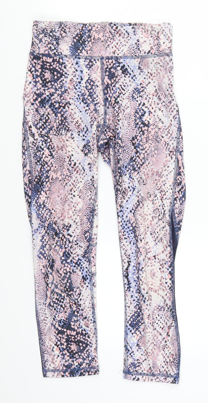 F&F Womens Pink Flecked  Cropped Leggings Size XS L22 in - Purple