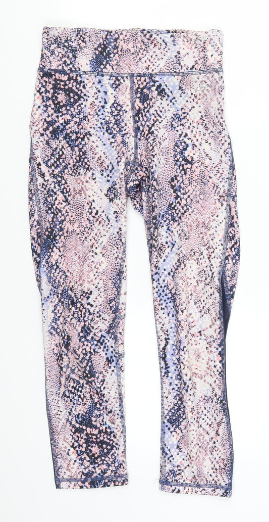 F&F Womens Pink Flecked  Cropped Leggings Size XS L22 in - Purple