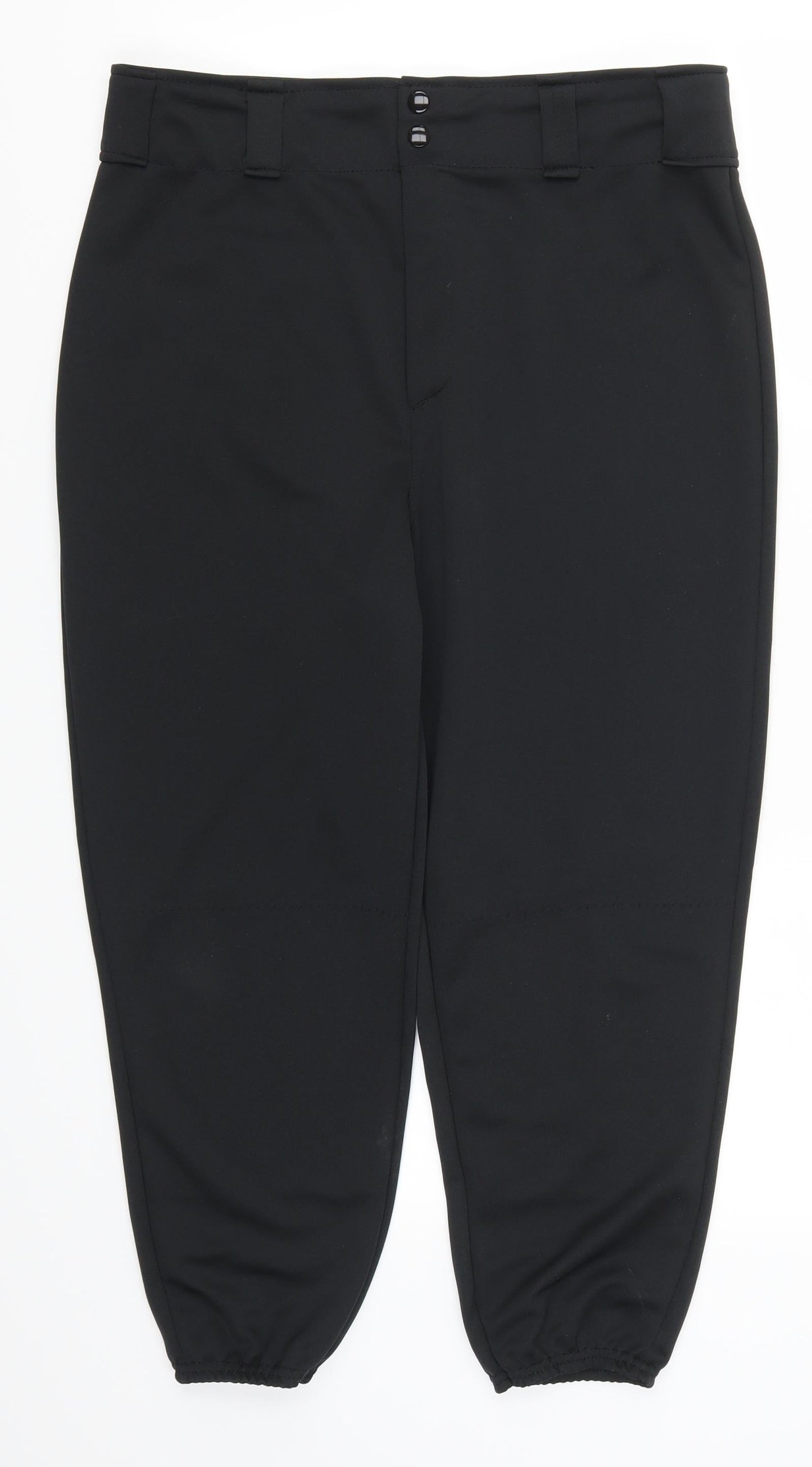 Augusta Womens Black   Cropped Trousers Size L L23 in