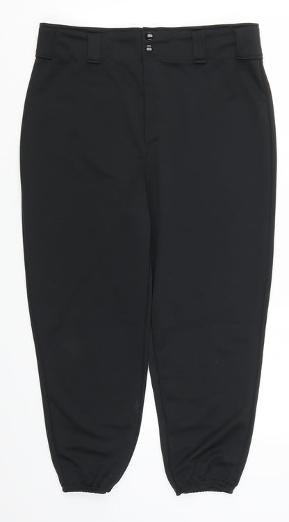 Augusta Womens Black   Cropped Trousers Size L L23 in