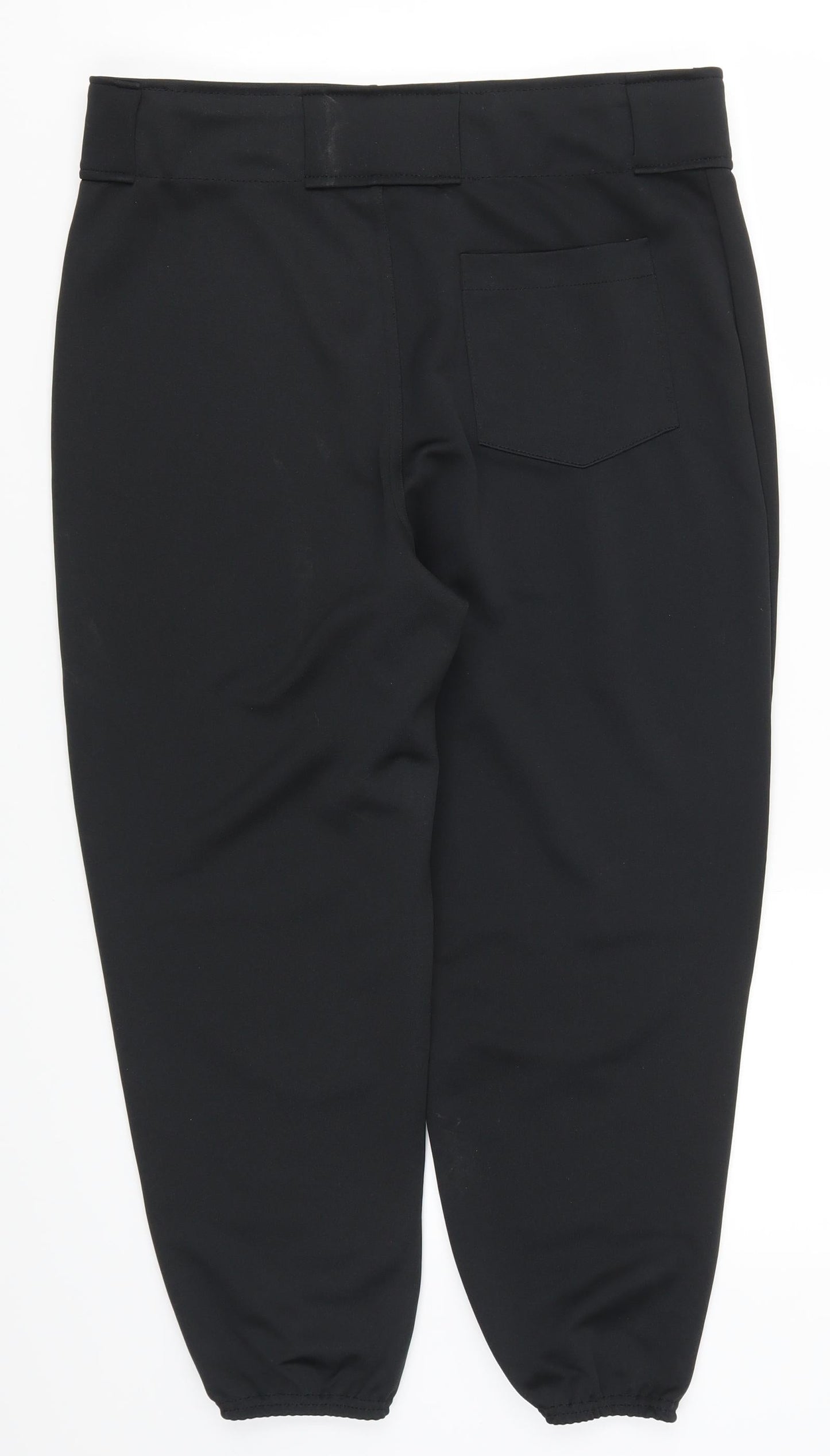 Augusta Womens Black   Cropped Trousers Size L L23 in