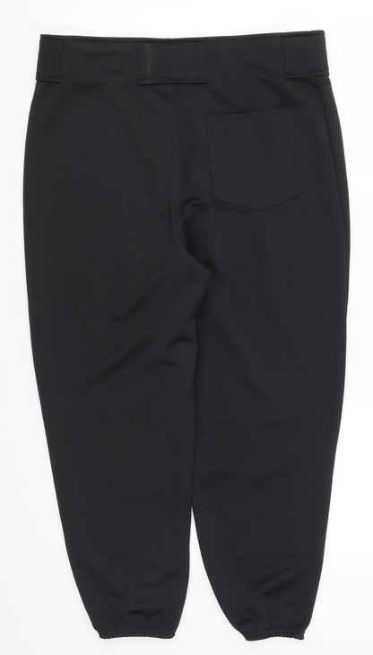 Augusta Womens Black   Cropped Trousers Size L L23 in
