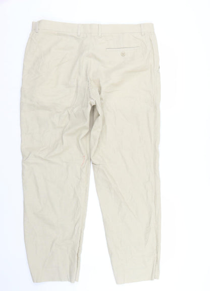 Womens UK Size 36 Marks and Spencer Regular Fit  Beige Trousers