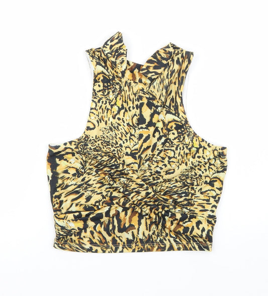 Womens UK Size 8 ASOS Yellow Basic Tank