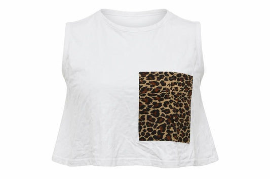 Womens UK Size 8 Boohoo White Cropped Tank