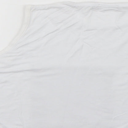 Womens UK Size 8 Boohoo White Cropped Tank