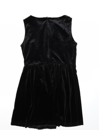 Glamorous Womens Black  Rayon A-Line  Size 14