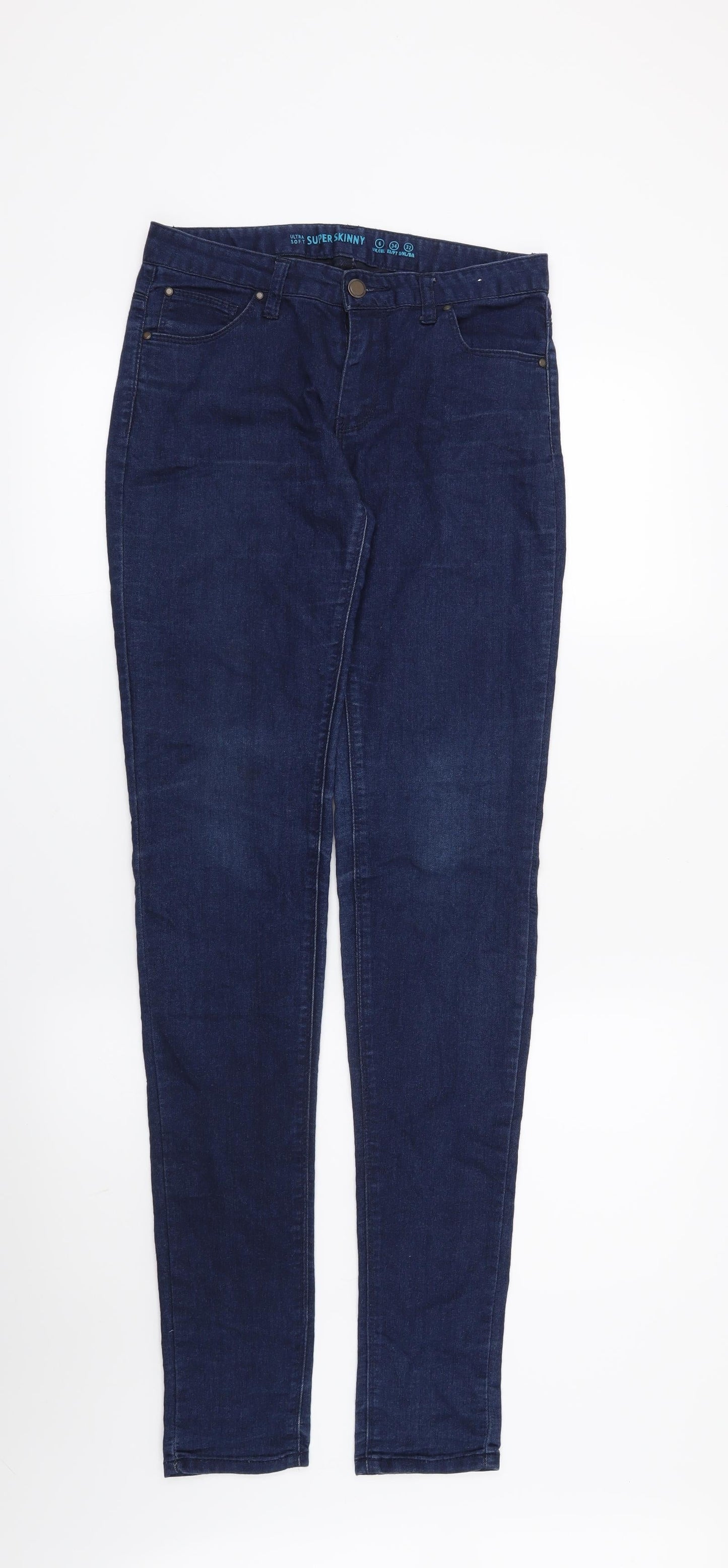 DENIM CO Womens Blue   Skinny Jeans Size 6 L33 in